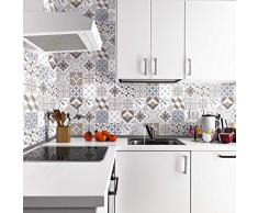 Ambiance-Live Adesivi a Forma di Piastrelle, per la Parete del Bagno o della Cucina,Â Fantasie Tradizionali, Beige,Â 24 Pezzi da 10Â x 10Â cm
