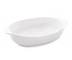 Berghoff 1691053 Hotel Line Bianco Piatto Ovale da Forno, 42 x 27 x 9 cm