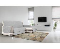 Italian Bed Linen Copridivano Antiscivolo Comfort con Penisola DX, Grigio, 190 cm