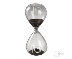 Mascagni Clessidra in Vetro con Sabbia Nero 10Â Minuti 16Â cm