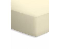 Schlafgut Jersey-Elasthan Lenzuolo con Angoli, Cotone/Tessuti Misti, Natur, 220 x 200 x 1 cm