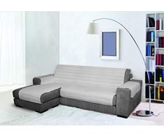 Trendy Copridivano con Penisola, Grigio, 240 cm