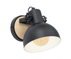 Eglo Lubenham Lampada da parete nero, marrone