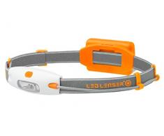 LED Lenser NEO Lampada Frontale/Torcia Frontale a LED (Bianco), Ideale per Camping/Outdoor/Bici/Corsa/Caccia/Pesca/Auto/Moto/Barca, Arancione
