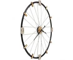 KARE Orologio da Parete Spoke Wheel, 80 cm, Nero, 4.5 x 80 x 80