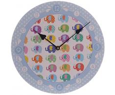Puckator CKP84 - Orologio da parete, motivo elefanti
