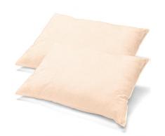 aqua-textil Classic Line Federa Set da 2 Cerniera Cotone 40 x 80 cm Ãcru