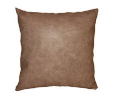 Olibo Pandora Cuscino Bombato, Ecopelle, Marrone, cm 42X42