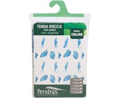 FERIDRAS 187048 Tenda Doccia, Poliestere, Multicolore, 5x120x200 cm