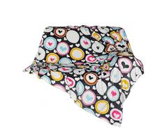 Kanguru Plaid Soul Cuori coperta in soffice pile, dimensioni 130x170cm, calda ed elegante.