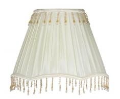 Oaks Lighting - Paralume in seta sintetica con bordino decorativo, 35,6 cm, colore: Avorio