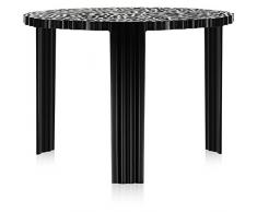 Kartell T-Table Tavolino, Nero, 50ⵁX36 cm