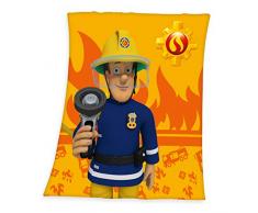 Herding Sam Il Pompiere Coperta Plaid, Polyester, Multicolore, 130 x 160 cm