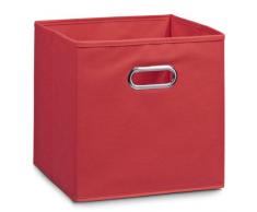 Zeller - Contenitore in tessuto non tessuto, 32 x 32 x 32 cm rosso