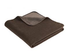 biederlack Duo Cotton Trend Coperta, Misto Cotone, Marrone, Matrimoniale, 150 x 200 cm
