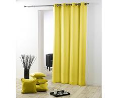 Douceur dIntÃ©rieur Essentiel - Tenda con occhielli in metallo / poliestere, 140Â x 280Â cm, ceramica, tiglio, 140x2x240 cm
