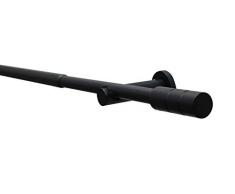 GAS21 Bastoni e binari per Tende, Nero Opaco, 120-210 cm