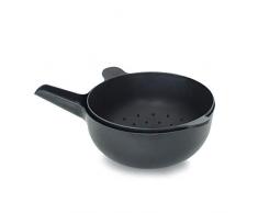 BIOBU by EKOBO Pronto di Frutta e Verdura colino con Ciotola, Nero, Large