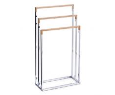 Zeller 18611 Portasciugamani in Legno di bambù Cromato 45x21,5x84,5 cm