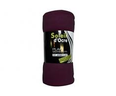 Soleil docre Plaid in Pile Prugna