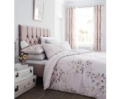 Catherine Lansfield Canterbury Copripiumino, Blush, Set Piumone 2 Piazze