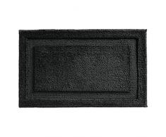 InterDesign 17052EU Tappetino Bagno Spa, Morbido, Antisdrucciolevole, Tessuto, Nero, 86x53x0.25 cm