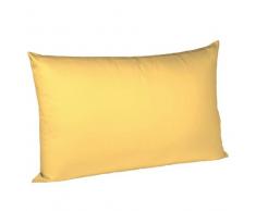 Fleuresse, Colours 9100349, Federa per cuscino in raso di cotone makÃ², Giallo (goldgelb), 50 x 80 cm
