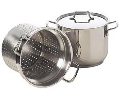 Excelsa Pastamica Pentola Cuoci Pasta (Adatta allinduzione), 5 Litri, Acciaio, Argento