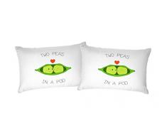 Italian Bed Linen Coppia Federe Stampa Digitale, Printed 13, 52 x 82 cm