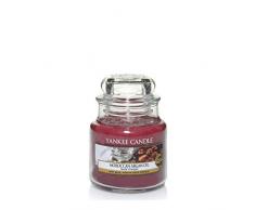 YANKEE CANDLE Moroccan Argan Oil Candele in Giara Piccola, Vetro, Rosso, 6.4X6X8.6 cm