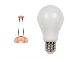 61020 3 lampade a sospensione rame, lampadine inclusa