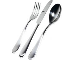 Alessi 5180S31 AN Nuovo Milano Servizio di Posate - Acciaio Inossidabile 18/10, Lucido, Servizio da 24 pezzi, Set di 6 Forchette da Dolce e Pala Torta