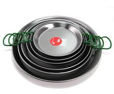 VAELLO Paellera Ferro martellato cm60 Pentole e Preparazione Cucina, Acciaio Inossidabile, Argento, 60 cm