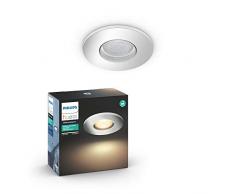 Philips Hue White Ambiance Adore Faretto LED Smart da Incasso per il Bagno, Cromato, Attacco GU10, da Luce Fredda a Calda, A+, Cromato