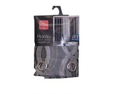 Homea - Tenda con occhielli, in poliestere, Poliestere, grigio, 260x140 cm