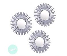 L.A.M.A. Lama Set di specchi da Parete 75x25x1.5 cm Argento