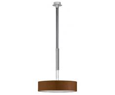 Trio Leuchten Sosp.C/Salisc.Paralume Marrone Cm50 Trio 303300314 Lampada a Sospensione, 180x40x50 cm