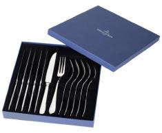 Villeroy & Boch Oscar Posate da Bistecca per 6 persone, 12 Pezzi, Acciaio