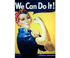 1art1 Rosie The Riveter - We Can Do It Poster Stampa (91 x 61cm)