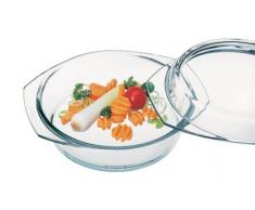 SIMAX Ciotola con Coperchio, Vetro, Trasparente, cm, 26.8Â x 26.8Â x 9.3Â cm, 1Â unitÃ 