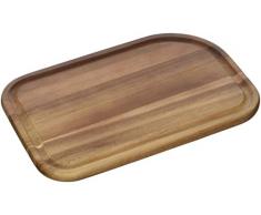 Un domo pv-liv-3074Â Point-Virgule tagliere in legno di acacia con scanalatura 30Â x 19.5Â x 1.5Â cm, Multiplex, marrone