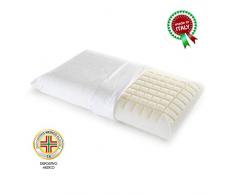 Goldflex Guanciale Dry Feel New Ergo, Cuscino Schiumato Ergonomico Ultra Traspirante Ideale per Chi Suda Lavabile in Lavatrice Dispositivo Medico Detraibile Anallergico Antiacaro Antibatterico
