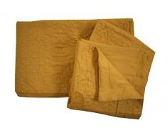 Eminza Copriletto con federe, 230Â x 250Â cm, Colore Giallo Zafferano Ceylan