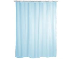 MSV 140483 - Tenda per Doccia, in Poliestere/plastica/Metallo, Dimensioni 240 x 200 x 0,1 cm, 12 Anelli Inclusi, Colore: Blu