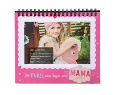 Goldbuch Espositore da Tavolo Mama, per 12 Formato 10 x 15 cm, portafoto passepartout e con Frasi sensazionali, Cornice per Foto da Personalizzare, Carta, per la Mamma, 18 x 16 x 2 cm