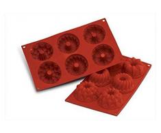 silikomart 20.061.00.0060 - SF061 6 Tazze Fantasia Tema Moule Silicone Terracotta