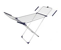 Gimi Tempo Super Stendibiancheria da Pavimento in Alluminio 100%, Stendino da 25 m, metallo