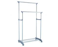 Zeller 17151 Appendiabiti con ruote, 83 x 43 x 93.5-170