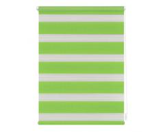 Lichtblick, Doppia Tenda a Rullo, con Ganci di Montaggio, Senza Fori, codice Articolo KDR.045.150.02, Tessuto Poliestere, Verde, 45 cm x 150 cm (B x L)