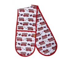 Milly Green London Bus Doppio Guanto da Forno, Multicolore, Taglia Unica